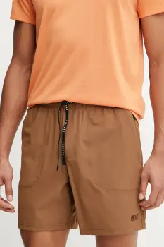 Picture pantaloni scurti Lenu culoarea maro, MSH0111 imagine