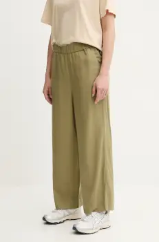 Picture pantaloni Tylita culoarea verde, lat, high waist, WJS0035 imagine