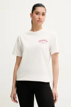 Picture tricou din bumbac D&S Dolomiti culoarea bej, cu imprimeu, MTS1245 imagine