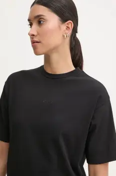 Picture tricou din bumbac Maogany femei, culoarea negru, WTS0559 imagine