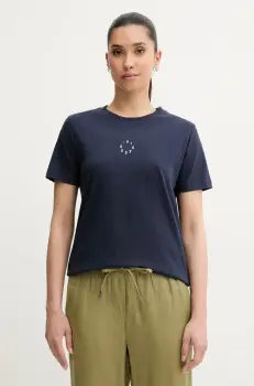 Picture tricou din bumbac Virel femei, culoarea bleumarin, WTS0575 imagine