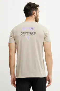 Picture tricou Timont culoarea bej, cu imprimeu, MTS1258 imagine