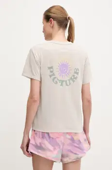 Picture tricou Timont femei, culoarea bej, WTS0587 imagine