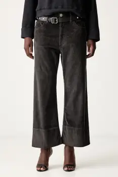 Pinko pantaloni pentru femei din catifea reiata imagine