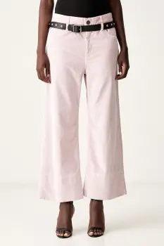 Pinko pantaloni pentru femei din catifea reiata imagine