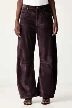 Pinko pantaloni pentru femei din catifea reiata imagine