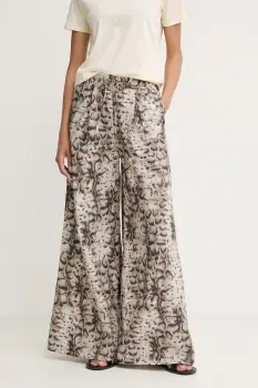 Pinko pantaloni wide leg pentru femei, din bumbac imagine