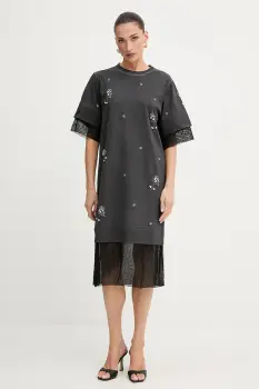 Pinko rochie din bumbac REIMAGINE by Patrick Mcdowell imagine