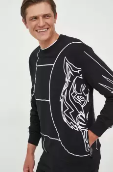 PLEIN SPORT bluza barbati, culoarea negru, cu imprimeu imagine