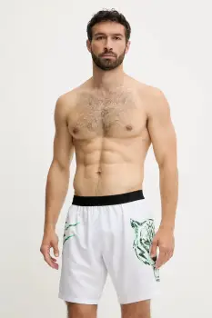 PLEIN SPORT pantaloni scurti de baie culoarea alb, PS25MBL04 imagine