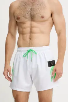 PLEIN SPORT pantaloni scurti de baie culoarea alb, PS25MBM04 imagine