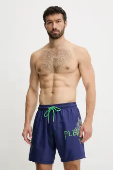 PLEIN SPORT pantaloni scurti de baie culoarea bleumarin, PS25MBL01 imagine