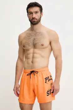 PLEIN SPORT pantaloni scurti de baie culoarea portocaliu, PS25MBM01 imagine