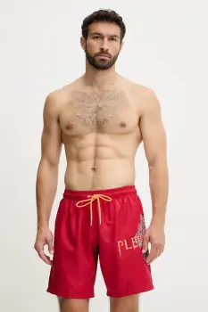 PLEIN SPORT pantaloni scurti de baie culoarea rosu, PS25MBL01 imagine