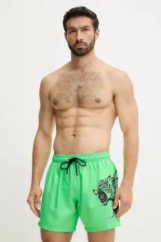 PLEIN SPORT pantaloni scurti de baie culoarea verde, PS25MBM06 imagine