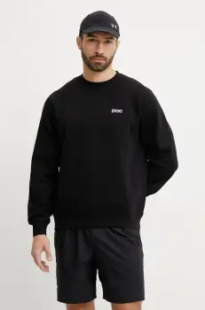POC hanorac de bumbac barbati, culoarea negru, melanj, 61651 imagine