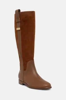 Pollini ghete de piele culoarea maro, cu toc plat, PA26013C0NPA220A imagine