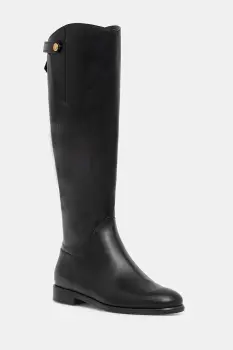 Pollini ghete de piele culoarea negru, cu toc plat, PA26133C0NPA0000 imagine