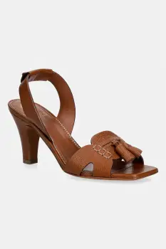 Pollini sandale cu toc inalt piele imagine