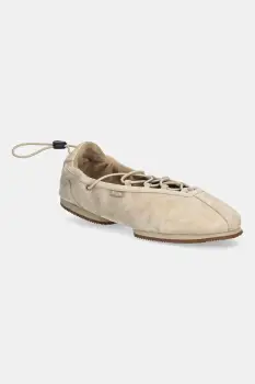 Polo Ralph Lauren balerini din piele intoarsa Ballerina Lace Up imagine
