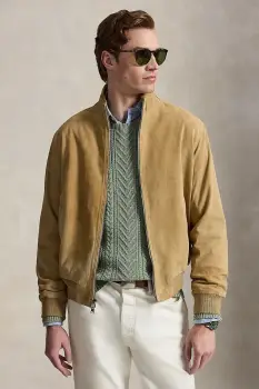 Polo Ralph Lauren geaca de tranzitie pentru barbati din piele intoarsa imagine