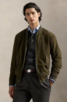 Polo Ralph Lauren geaca din piele intoarsa imagine