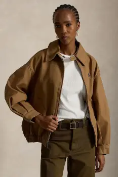 Polo Ralph Lauren geaca oversize pentru femei din bumbac imagine
