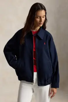 Polo Ralph Lauren geaca oversize pentru femei din bumbac imagine