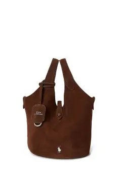 Polo Ralph Lauren geanta pentru femei din piele intoarsa imagine
