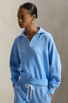 Polo Ralph Lauren Hanorac cu fermoar de dama din bumbac imagine