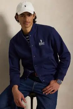 Polo Ralph Lauren hanorac cu fermoar pentru barbati, cu bumbac imagine