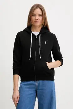 Polo Ralph Lauren hanorac cu fermoar si gluga de dama din bumbac imagine