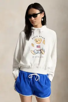 Polo Ralph Lauren hanorac cu gluga pentru femei, din bumbac imagine