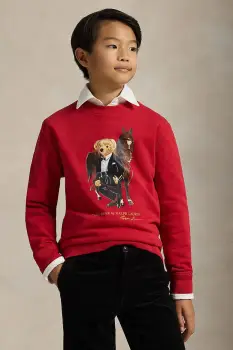 Polo Ralph Lauren hanorac de bumbac pentru copii imagine