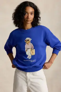 Polo Ralph Lauren hanorac pentru femei, din bumbac ISLAND FLC-KNT-SWEATSHIRT imagine