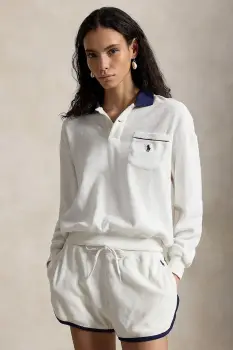 Polo Ralph Lauren hanorac pentru femei, din bumbac LT WT COTTON TERRY-KNT-POLO imagine
