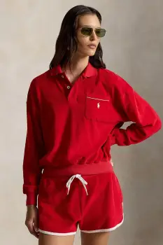 Polo Ralph Lauren hanorac pentru femei, din bumbac LT WT COTTON TERRY-KNT-POLO imagine