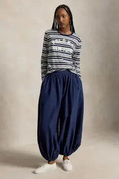 Polo Ralph Lauren pantaloni pentru femei cu amestec de matase imagine