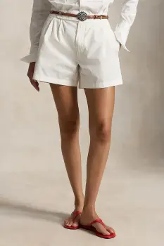 Polo Ralph Lauren pantaloni scurti eleganti pentru femei din bumbac COTTON POPLIN-WVN-SHORTS imagine