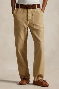 Polo Ralph Lauren pantaloni straight de dama din bumbac imagine