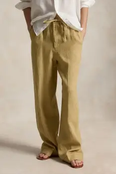 Polo Ralph Lauren pantaloni wide leg pentru femei, din in imagine