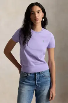 Polo Ralph Lauren pulover cu maneca scurta pentru femei cu bumbac imagine