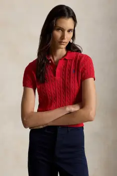 Polo Ralph Lauren pulover cu maneca scurta pentru femei, din bumbac imagine