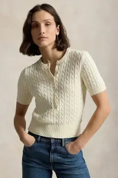 Polo Ralph Lauren pulover cu maneca scurta pentru femei din bumbac imagine