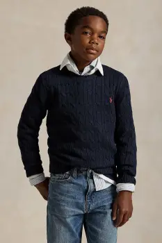 Polo Ralph Lauren pulover de bumbac pentru copii imagine