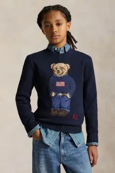 Polo Ralph Lauren pulover de bumbac pentru copii imagine