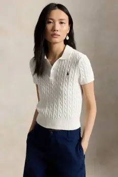 Polo Ralph Lauren pulover de dama din bumbac COTTON-SWEATER-PULLOVER imagine