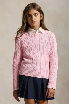 Polo Ralph Lauren pulover pentru copii, din bumbac imagine