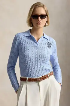 Polo Ralph Lauren pulover pentru femei din bumbac imagine