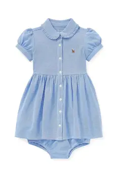 Polo Ralph Lauren rochie din bumbac pentru bebelusi imagine